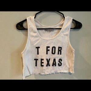 T for Texas crop top
